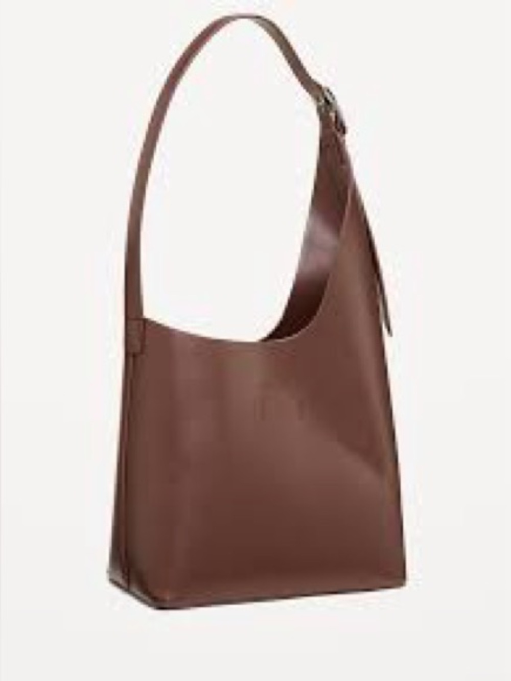 Old Navy Brown Asymmetrical Structured Shoulder Tote Bag